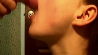 DickForLily - Brunette Gives Sloppy Blowjob and Gets a