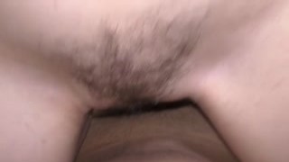 Nick Whitehard - Teen hairy pussy is screwed on a thick cock & cum on pussy