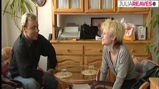 Retro German Casting Tour - Skinny girl strips while having a conversation with a guy