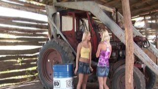 TeenModels - Yasmine Gold and Blond Cat in barn with ba