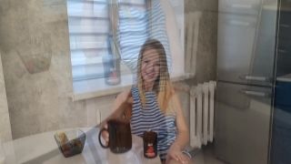 SuperwifeKat - Morning coffee with a blowjob and jumpin