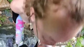 Sarah Evans - Beautiful Sarah Evans Sucks Cock in Public and Gets Hot Facial. Cum Follow Me on Twitter 2