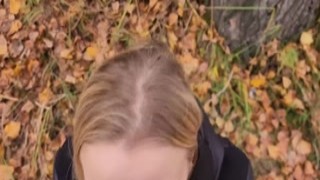 My Slut Stepsister - My teen stepsister loves to fuck and swallow cum outdoors. - POV 2