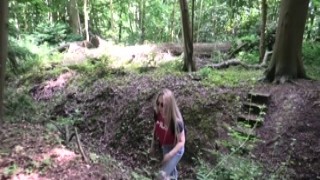 AngieLynx - Caught in the wood masturbating and fuck in 4K