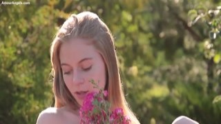 Sweet Blonde with Flowers