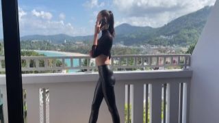 HungryKittty - Ripped her leather leggings and fucked h