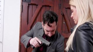 Agent with a gun fucks Milf and teen